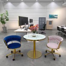 热卖豪华天鹅绒椅子洽谈桌套装酒店咖啡厅新款轻奢套装桌椅