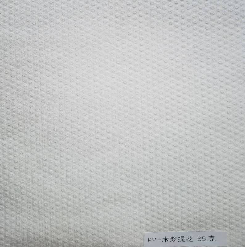 Pp木材パルプ不織布 (怠け者の雑巾、使い捨ての頭巾の原料を拭き、ネットにして均一で、柔らかい)|undefined