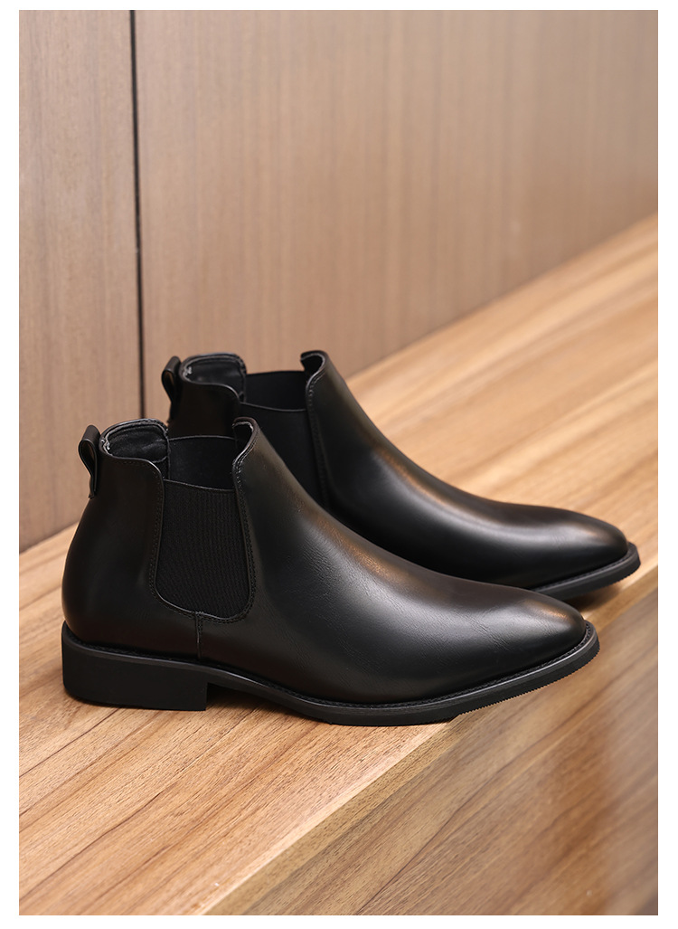 Botas vintage Botas puntiagudas para hombre Botas de piel talla grande_voghion.com