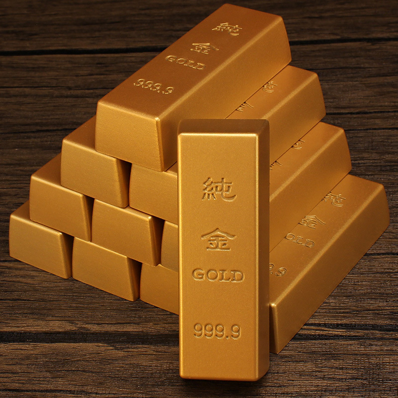 Solid gold placer gold bar gold plated desktop ornaments simulation gold brick creative gifts home small ornaments shooting props Solid gold placer gold bar gold plated desktop ornaments simulation gold brick creative gifts home small ornaments shooting props