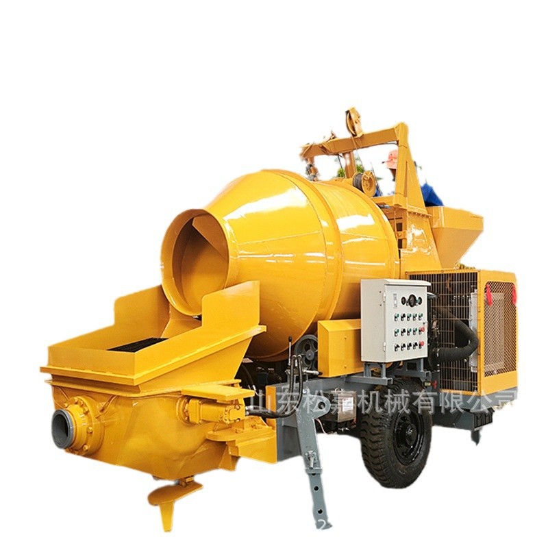 Bomba de transporte de hormigón diesel eléctrico bomba de transporte de hormigón de estructura secundaria bomba hidráulica de suelo de piedra fina de gran columna