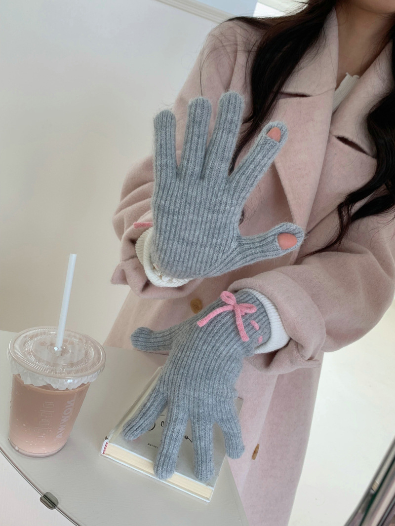 Women's Preppy Style Sweet Solid Color Gloves 1 Pair display picture 6