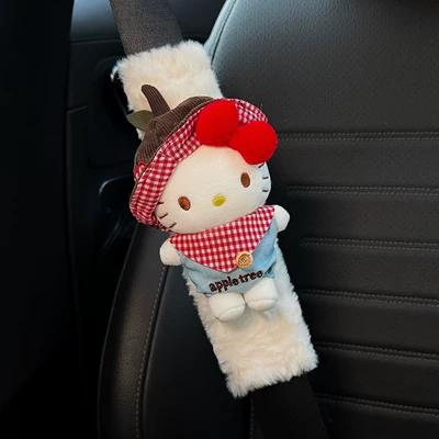 Shoulder Pads, Car Interior | Seat belt shoulder pad - apple-tree-deep-blue-hello-kitty