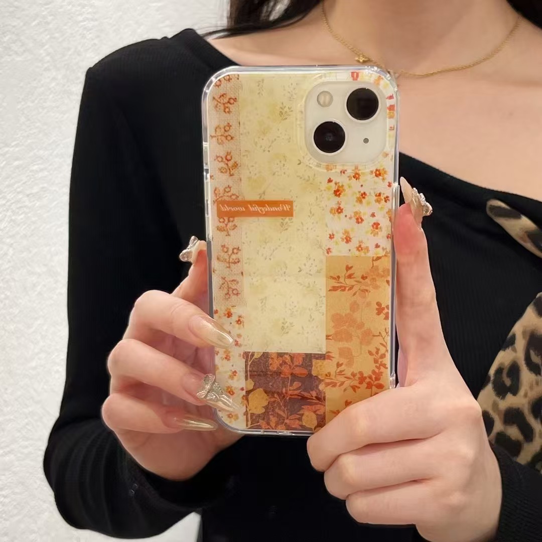 Capa única-empalme flores amarillas QH