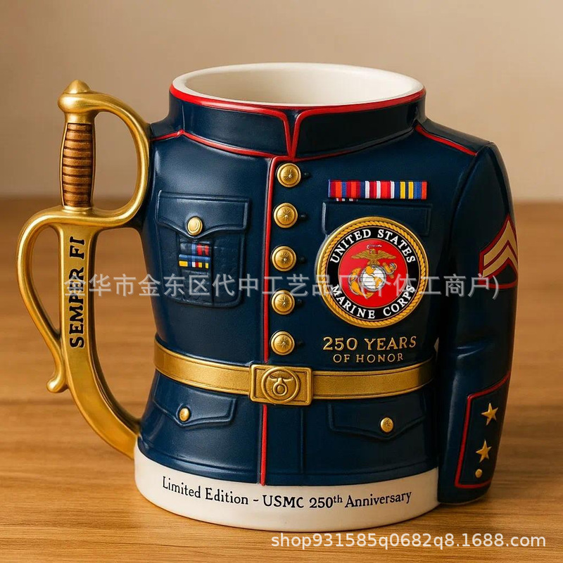 独立站新品250th Anniversary Military Commemorative 3D Mug|undefined