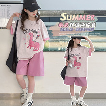 童装女童夏季套装2025新款韩系儿童薄款休闲运动两件套中大童时髦