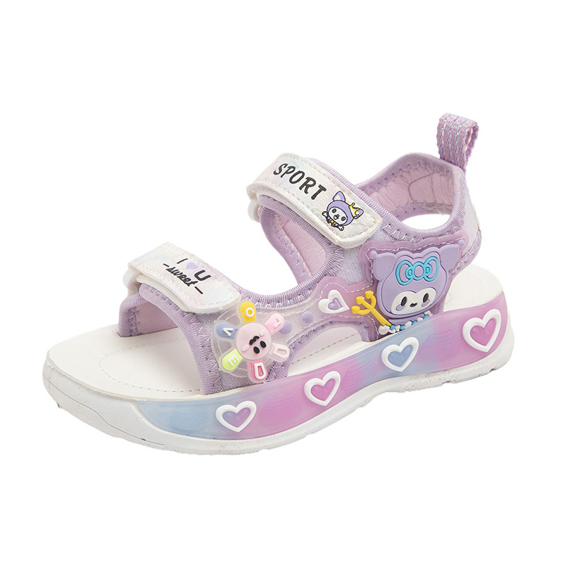 Sandalias de Playa Tipo Princesa para Niñas de Cuero Artificial, Antideslizantes, para Playa y Al Aire Libre