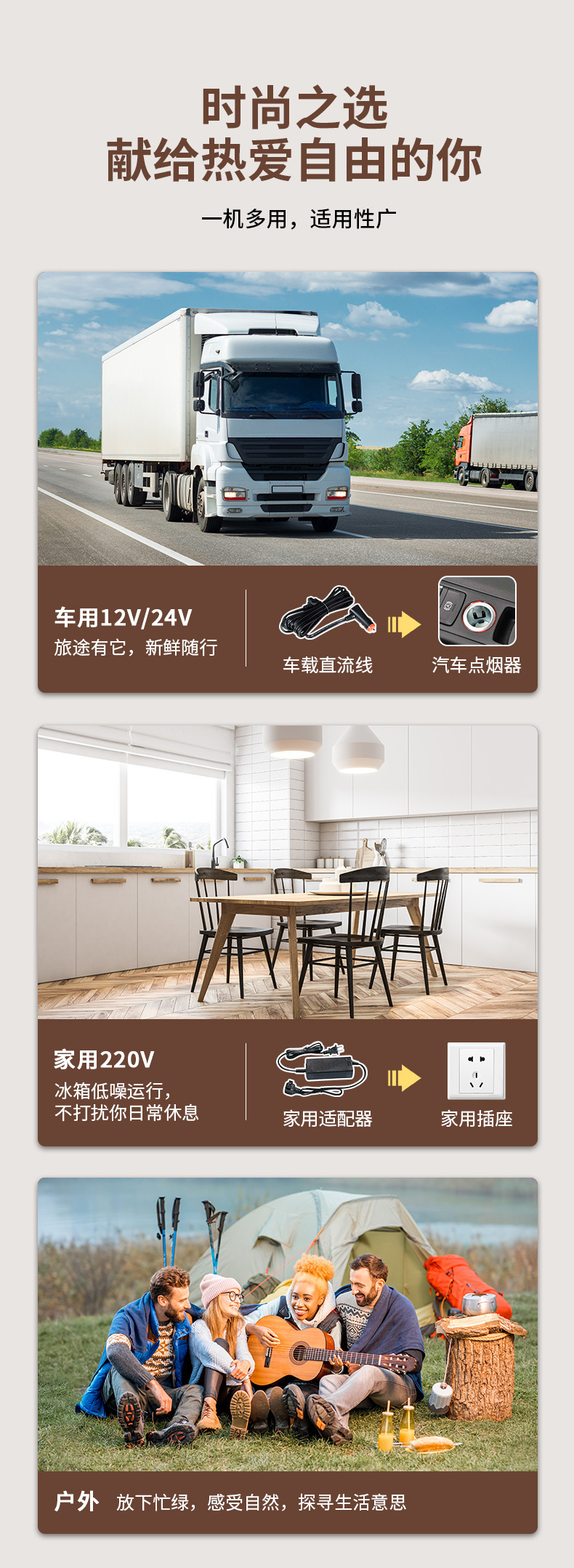 Ice Tiger Compressor Car Refrigerator Dual-Use for Car and Home, Freezing and Refrigeration, 12V24V Portable Wh38 Dormitory Mini Refrigerator