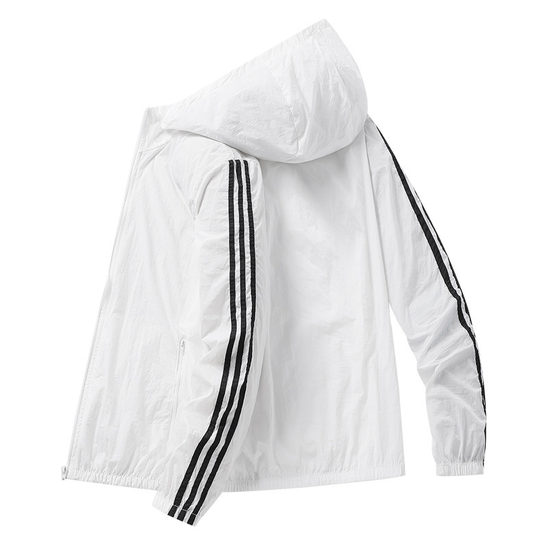 2024 moda nueva chaqueta de protección solar para hombres abrigo delgado de verano deportivo al aire libre transpirable anti-UV ropa de piel image 5