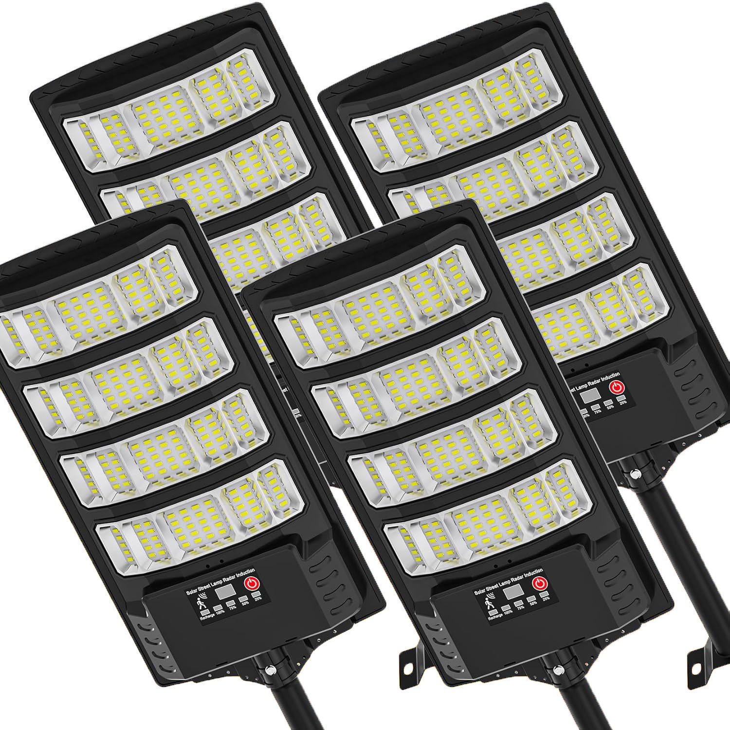 Modelo privado nueva lámpara de pared exterior solar doméstica lámpara de inducción del cuerpo humano integrada lámpara solar luminosa trilateral