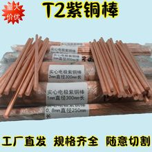 东莞实心优质环保红铜圆棒 高纯T2电极铜柱实验DIY高导热小紫铜棒