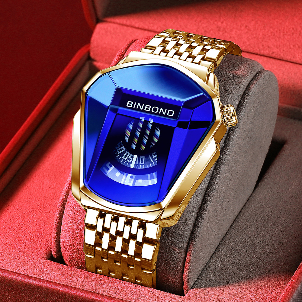 Orologio da uomo concetto motociclistico con tendenza alla moda e personalizzata, stile piatto grande, nero dominante_voghion.com