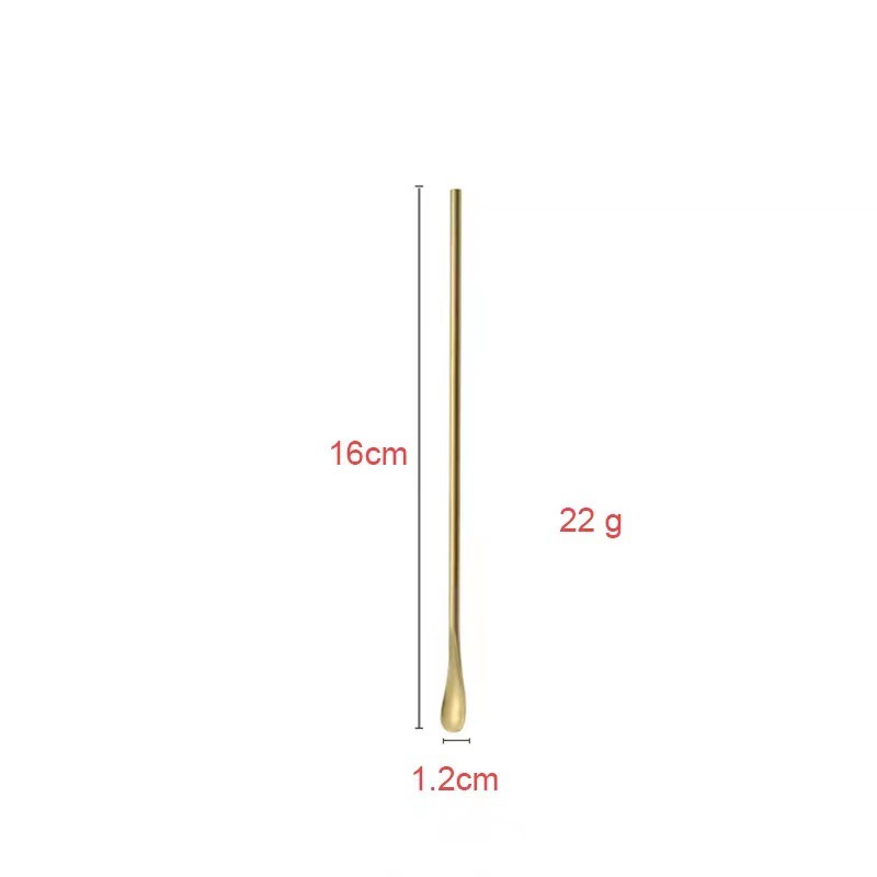 Cuchara pequeña de acero inoxidable 304 de estilo japonés con mango largo, forma de abeja, ideal para café, postres, hielo y cócteles._voghion.com