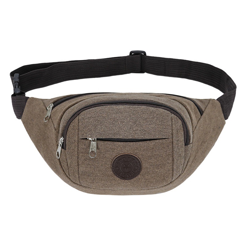 Wholesale Waist Bags, Canvas Mobile Phone Cash Register Bags, Mountaineering Sports Crossbody Chest Travel Phone Bags, Construction Site Special Use