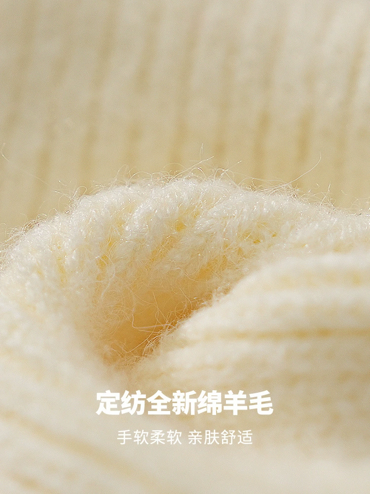 Woolen gloves, winter universal warm knitted set, Korean style, Birthday gift