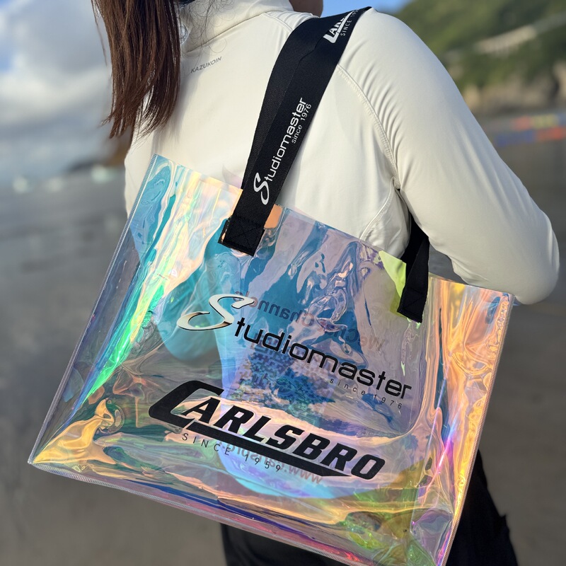 PVC Laser Tote Bag Cyber Celebrity Colorful Jelly Bag Thickened Transparent PP Plastic Universal Popular Gift Bag Customization