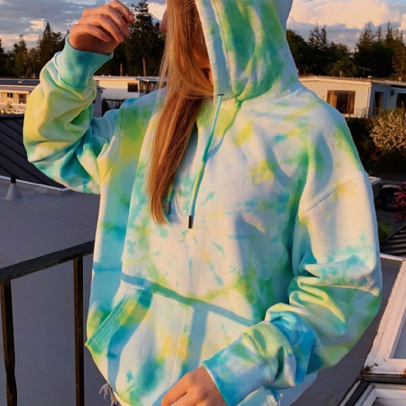 Women's Hoodie Long Sleeve Hoodies & Sweatshirts Casual Tie Dye display picture 6