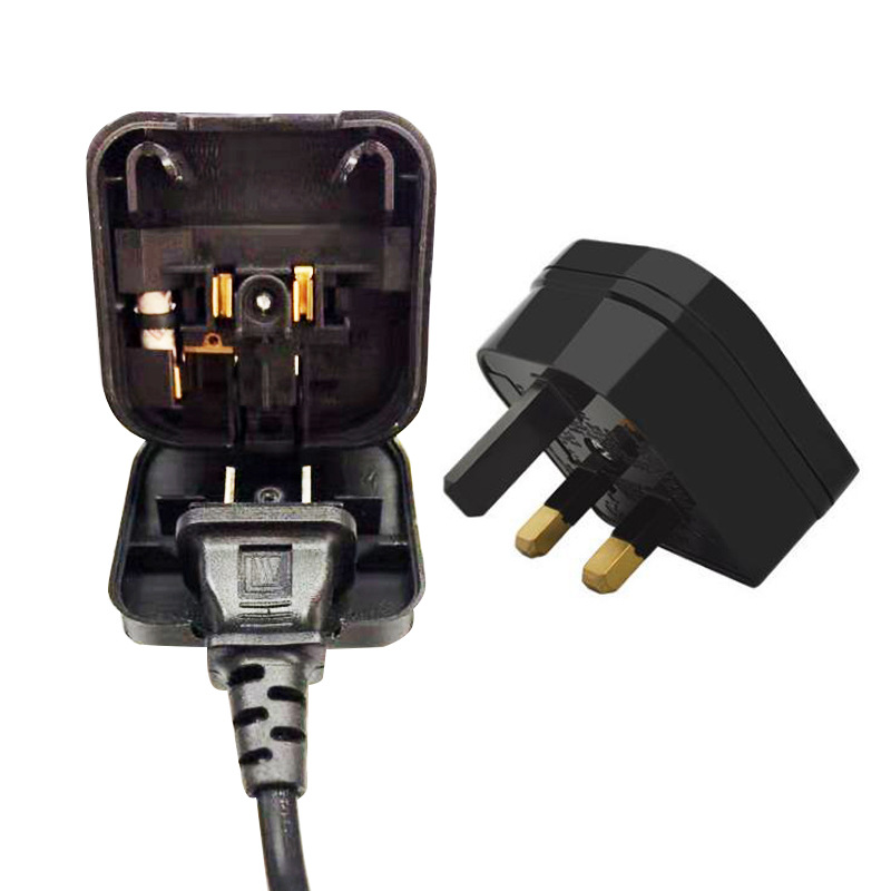SC-23 嵌入式 国标美式两脚2插头转英标香港电源转换器 港版3插