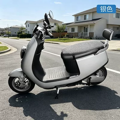 Electric Vehicle Ventilated Seat Cushion 4D Hollow-Out Motorcycle Seat Cushion Breathable Heat-Insulating Rainproof Long-Sitting Non-Wetting Summer Cushion (Motorcycle cushion) - silver-white-electric-vehicle-ventilated-seat-cushion-hollow-and-foldable