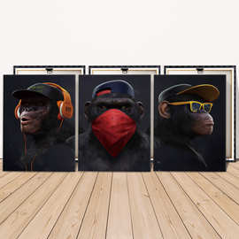 圣诞节挂画家居装饰圣诞树雪人圣诞老人图片印刷油画布海报墙艺术