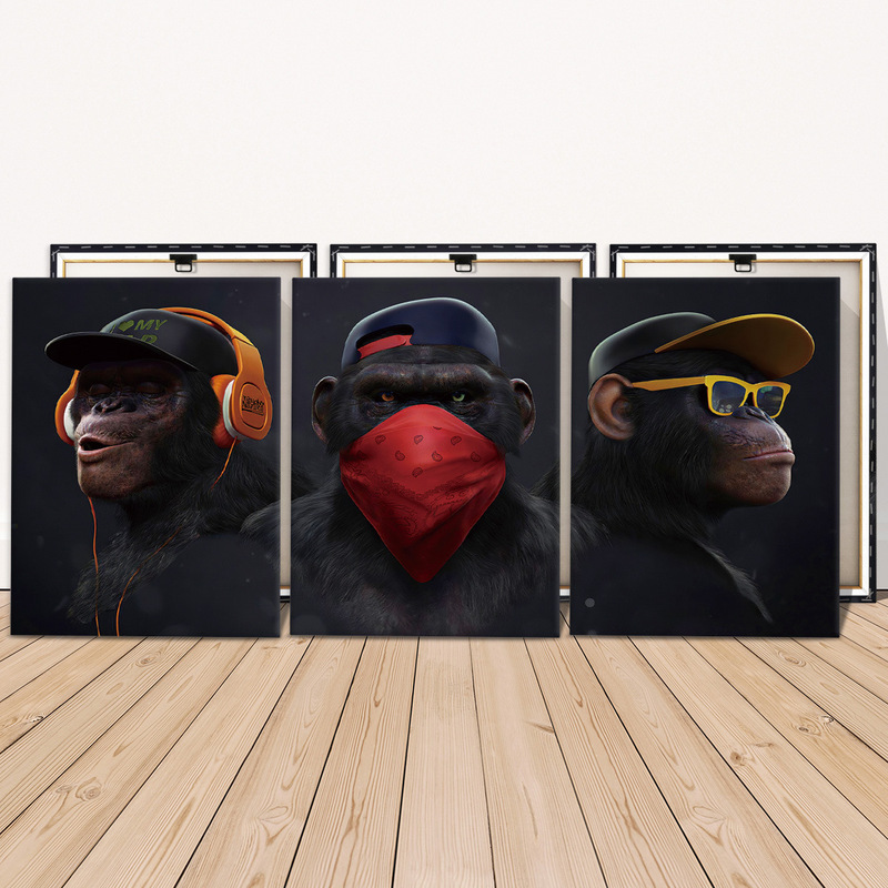 Christmas Hanging Painting Home Decoration Christmas Tree Snowman Santa Claus Picture Printing Canvas Poster Wall Art