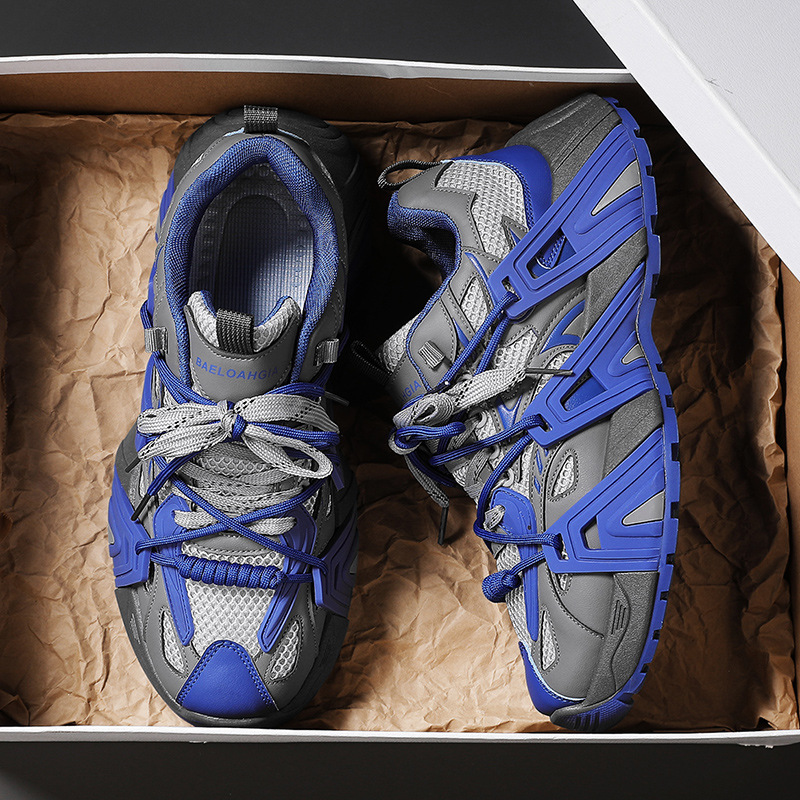 Cross-border 2025 estilo caliente tejido volador transpirable ocio deportes para correr zapatillas de malla comercio exterior trabajo al aire libre cuatro estaciones para hombres en vivo