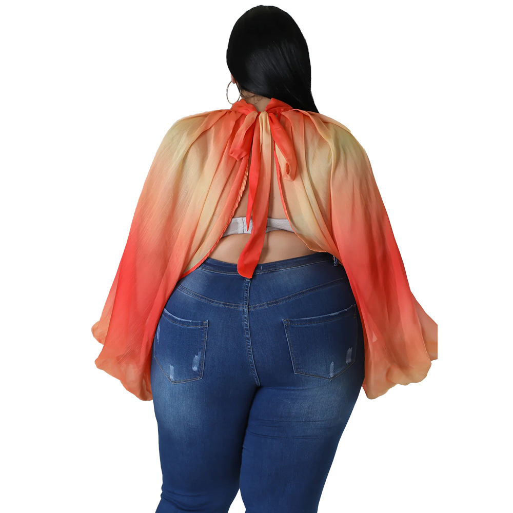 252g Weight Long Sleeve Sleeve Length Regular Sleeve Sleeve Type Spandex, Polyester, Chiffon Fabric Type Long Top Length Blouse Tops Type Daily, Street Occasion Round Neck Neckline Regular Fit Fit Type Color Block Pattern Spring&Summer Season Streetwear Style Blouse Long Sleeve Plus Size Tops Streetwear Color Block 46