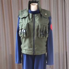 火影忍者  卡卡西cos服 馬甲+絨衣褲 cosplay服裝一件代發