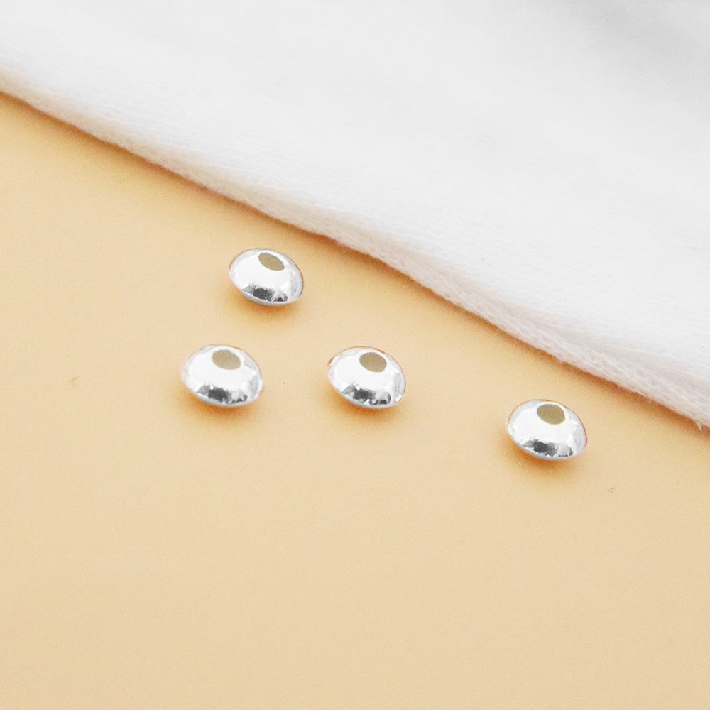 3g Weight Beads Jewelry Making Type DIY Jewelry Accessories Classification 1 Piece Quantity 925 Sterling Silver Material Solid Color Pattern Simple Style Style 1 Piece 925 Sterling Silver Solid Color Jewelry Accessories 5