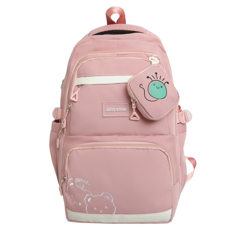 Mochila de carga para estudiantes de primaria y secundaria JIAYISTAR original de gran capacidad mochila casual multicapa mochila de viaje