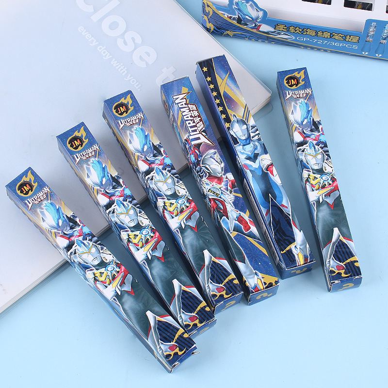 GP - 727 Ultraman bolígrafo ciego estudiante bolígrafo neutro de secado rápido 0.5mm bolígrafo negro de agua de agarre suave bolígrafo de descompresión