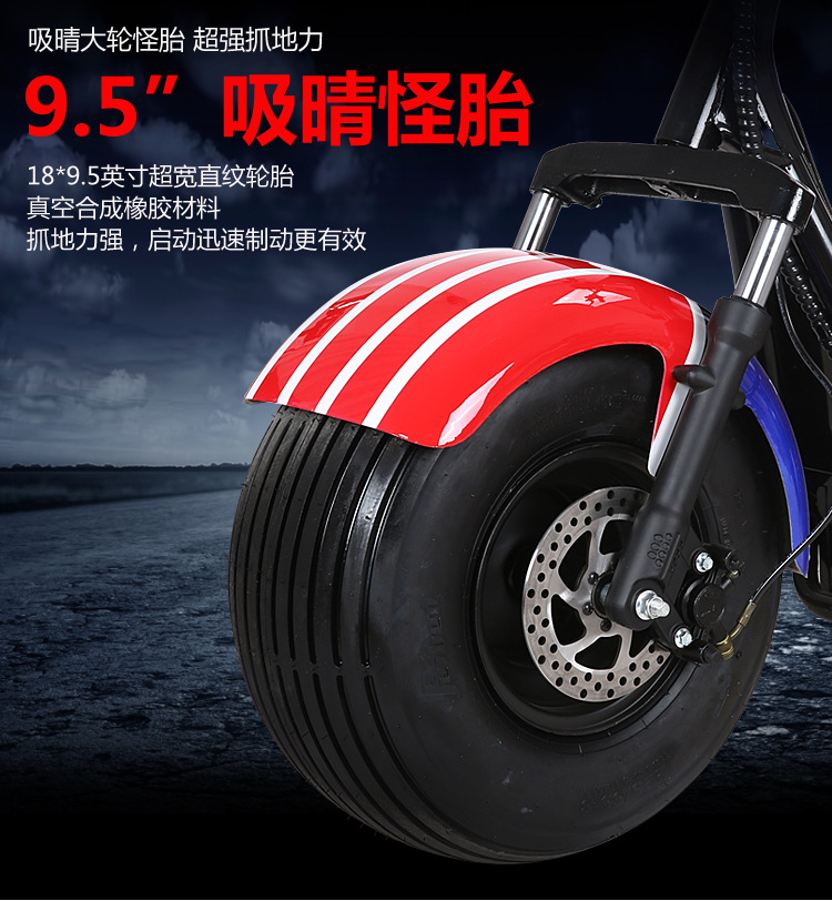 European Cross-Border Eec Adult Mobility Scooter Three-Wheeled Motorcycle Overseas Warehouse Delivery Harley Electric Scooter Battery-Powered Vehicle