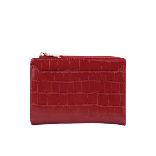 Trendy simple new short wallet women's ins stone pattern wallet multiple card slots large capacity women's card holder cross-border