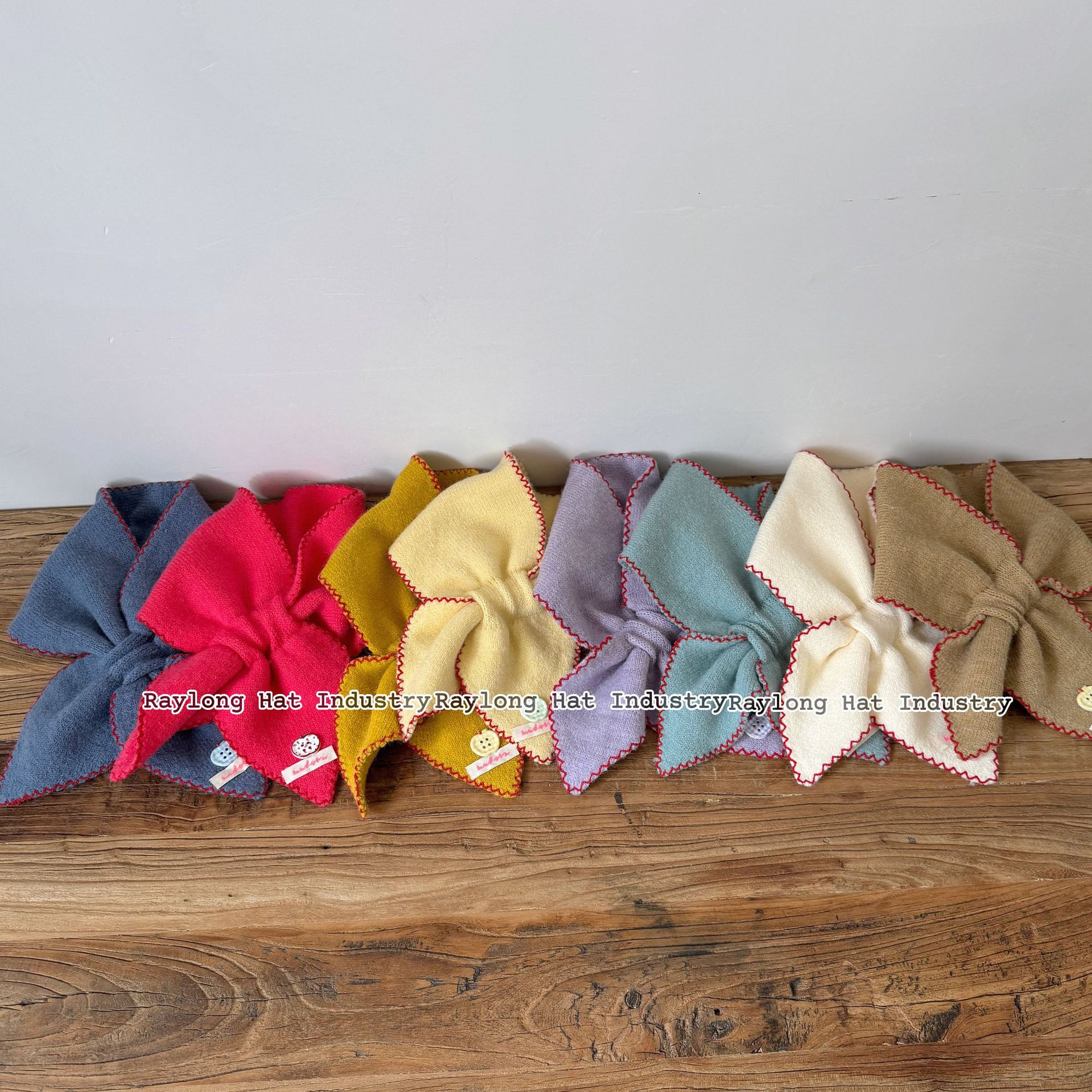 2026 Autumn and Winter New Style Ins-Style Dopamine Edge-Trimmed Narrow Scarf, Trendy and Warm, Easy to Match, Fashionable Neck Warmer