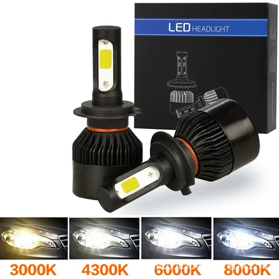 S2 car LED headlight 24W H1 H4 H7 9005 HB3 HB4 H8 H11 6000K front car bulb (Ön faralar)
