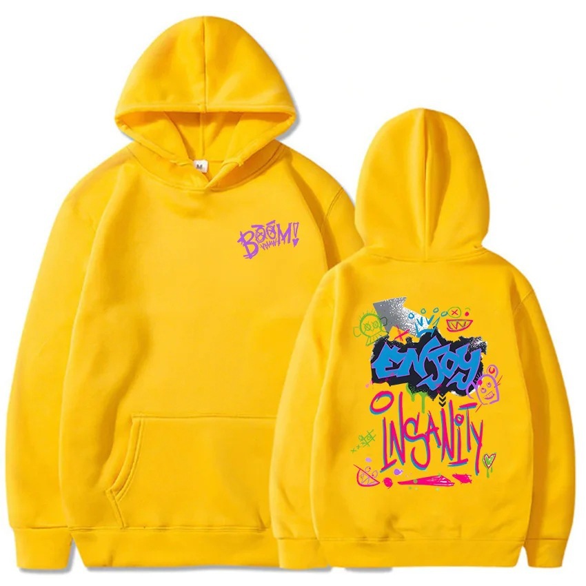Boom Monkey Cartoon Graphic Hoodies Jinx Arcane Video Game