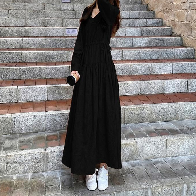 2026 New Style Long Dress for Tall Women, Spring and Autumn, Ankle-Length, Elegant Plus-Size Women's Floor-Length Dress