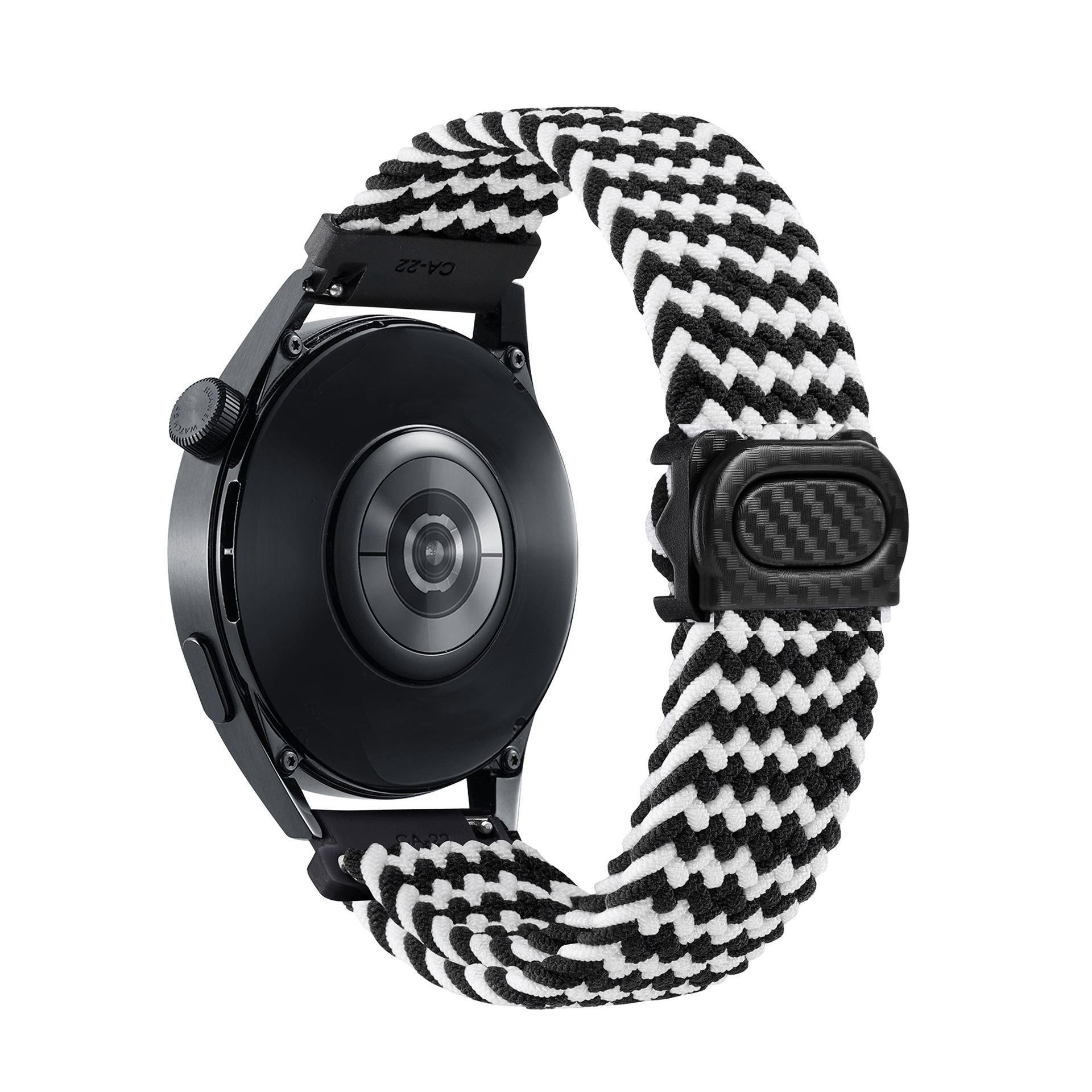 It is suitable for the carbon fiber texture snap braided strap of Samsung watch4657 and the strap of Huawei watch GT345 undefined