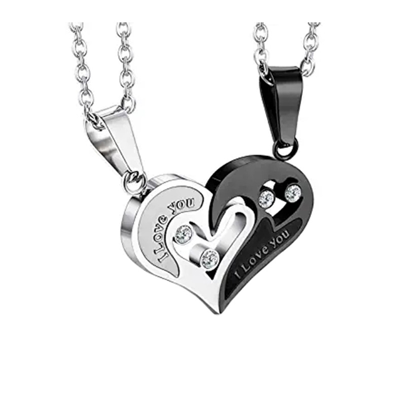 Fashion Heart Shape Alloy Inlay Rhinestones Unisex Pendant Necklace display picture 5