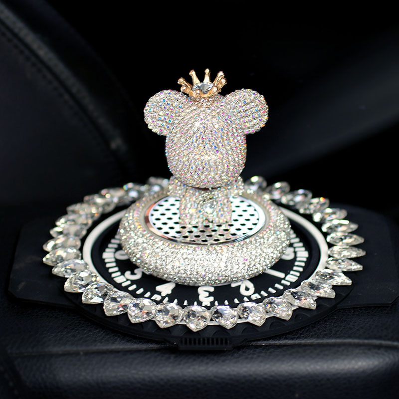 Decoraciones de automóviles creativas lindas diamantes hechas a mano osos decoraciones de automóviles decoraciones de automóviles diosas
