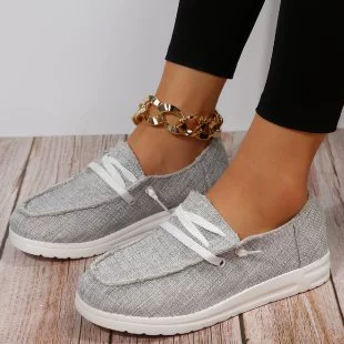 Amazon независимая станция Foreign Trade Новая 2023 летняя тканевая Женская одиночная обувь парусиновая Повседневная легкая женская обувь shose