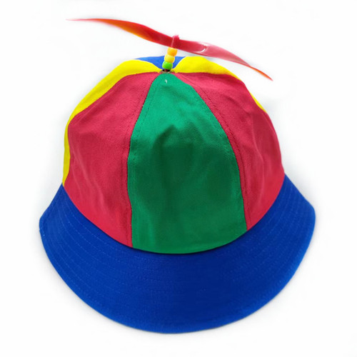 Amazon's new detachable propeller fisherman hat European and American men's outdoor sunshade parent-child bamboo dragonfly bucket hat