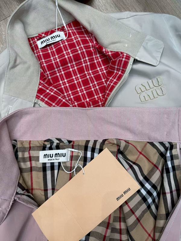 Miumiu缪缪•25ss早秋新款高奢贴布刺绣夹克衫外套|undefined
