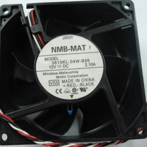 NMB-MAT 9038温控双滚珠散热风扇 12V 2.10A 3615KL-04W-B86 3线