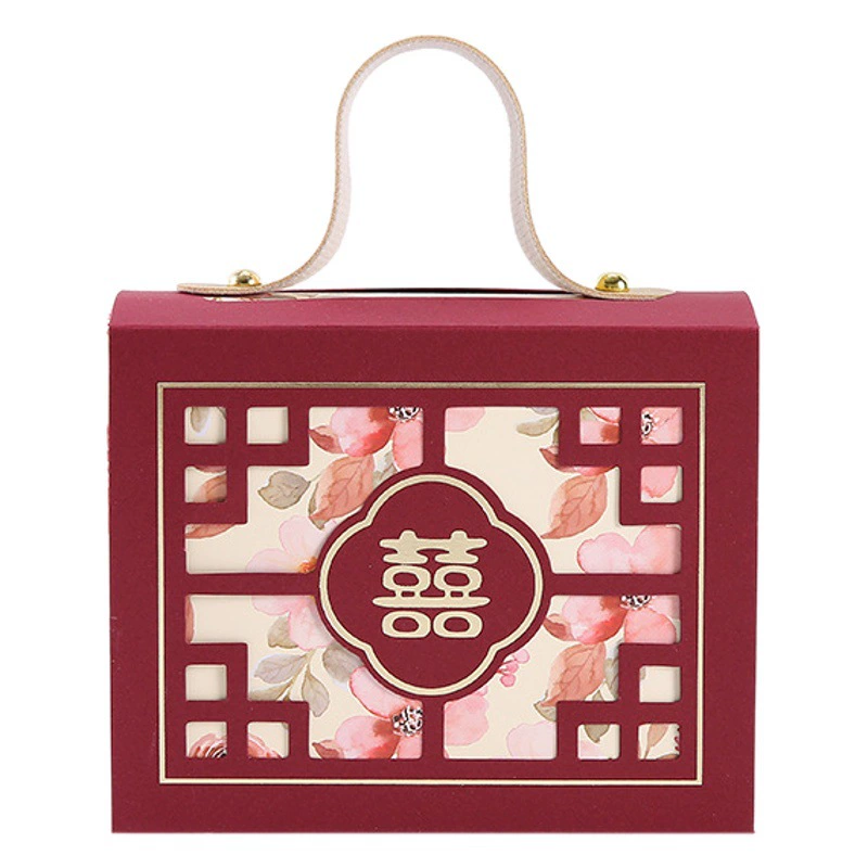 Свадебная коробка конфет Новый творческий Китайский стиль Красная книга для верховой езды Тот же стиль Портативная Подарочная коробка Свадебный Подарочный пакет Пустая коробка