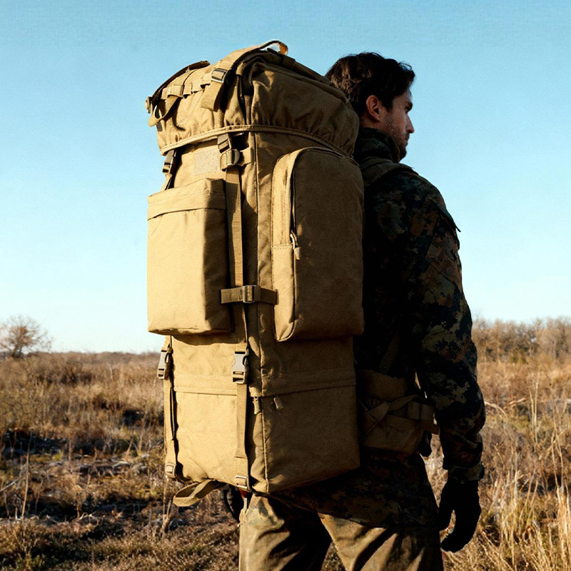 Вместительный и большой спортивный универсальный камуфляжный тактический рюкзак для путешествий подходит для пеших прогулок, надевается на плечо
