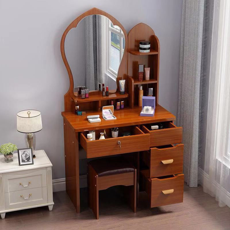 80cm 과일 나무 공주 거울 오른쪽 캐비닛 + 스툴 보내기