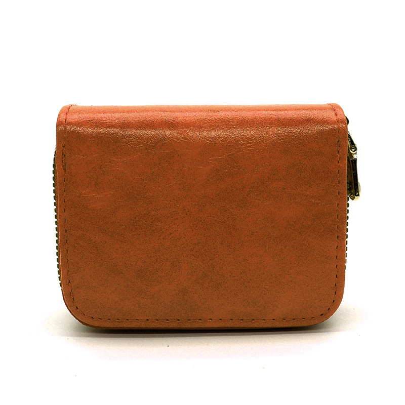 Nuevo tarjetero de órgano retro transfronterizo, tarjetero multifunción de gran capacidad, monedero con cremallera, tarjetero antirrobo para mujer, hombre