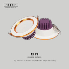 led筒灯嵌入式家用无主灯客厅卧室过道走廊炫美加厚压铸筒灯新款