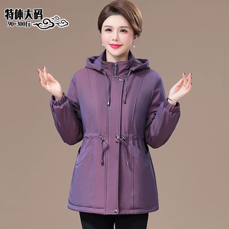 Новый Продукт Ветровка Длинный Наружный Зима Новая Свободная Большая Издание С Вышивкой С Капюшоном Свободная Большая Издание Клетчатый Кашемир Большое Очень Толстое Пальто Специальное